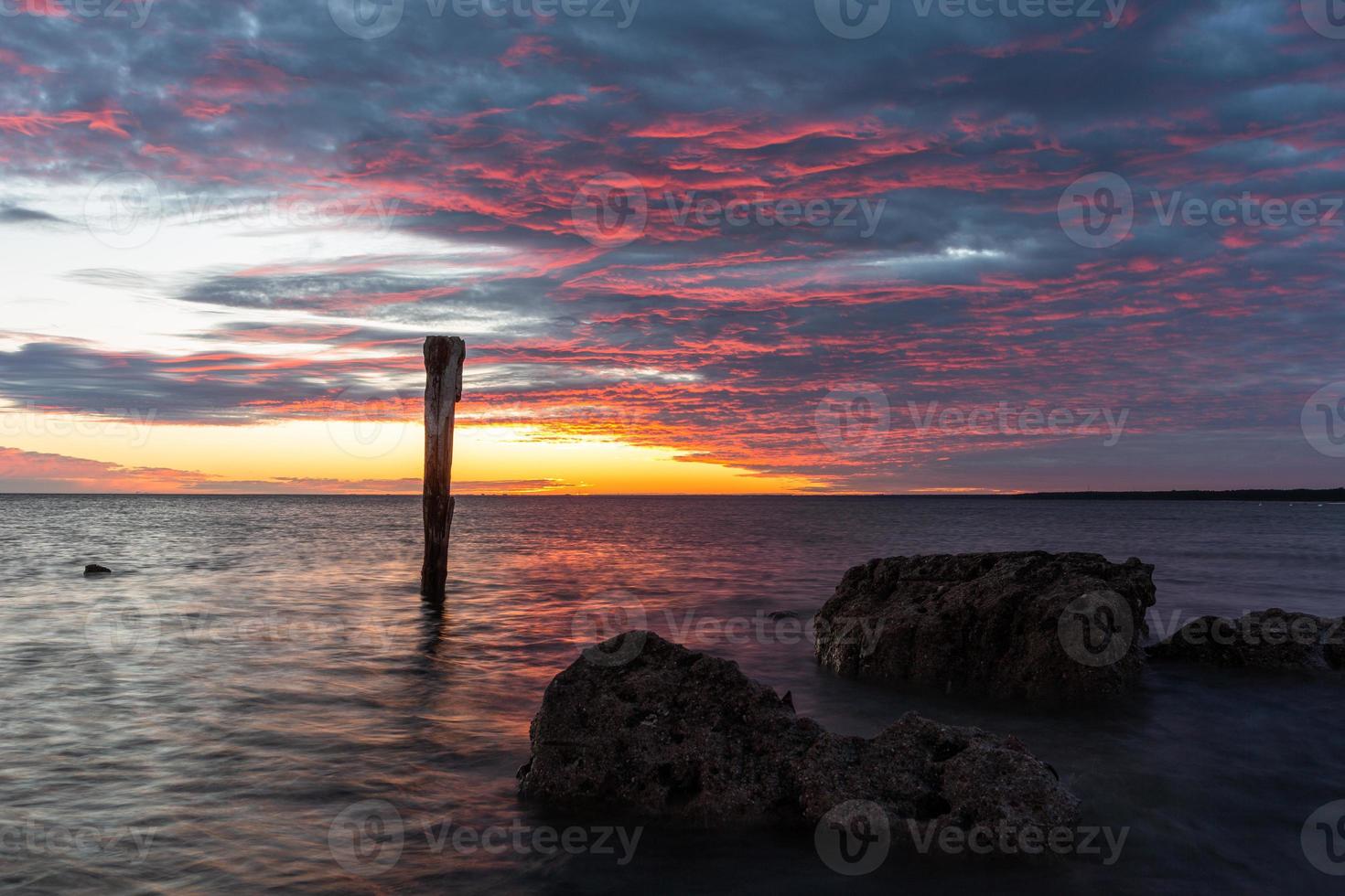 Cloudy Sea Views of the Baltic Sea at Sunset photo