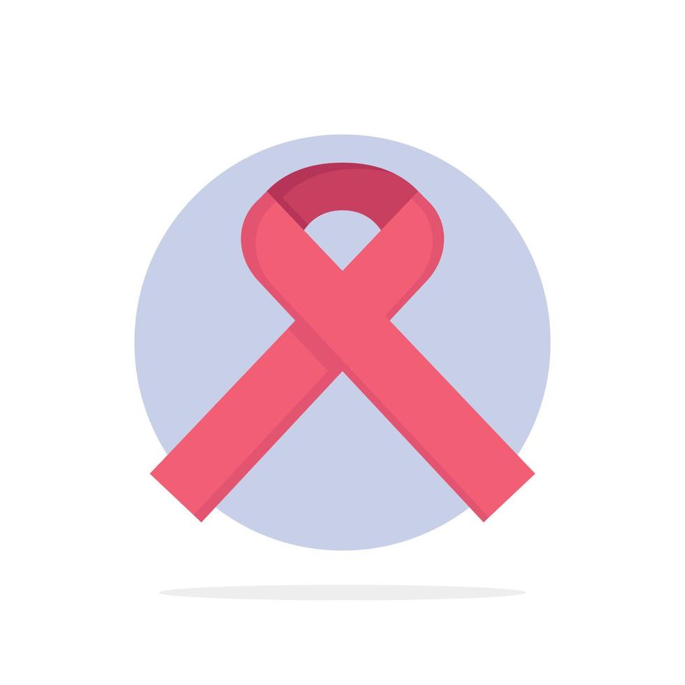 Ribbon Awareness Cancer Abstract Circle Background Flat color Icon vector