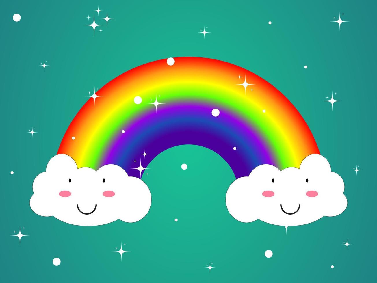Rainbow blend icon isolated on gradient background vector