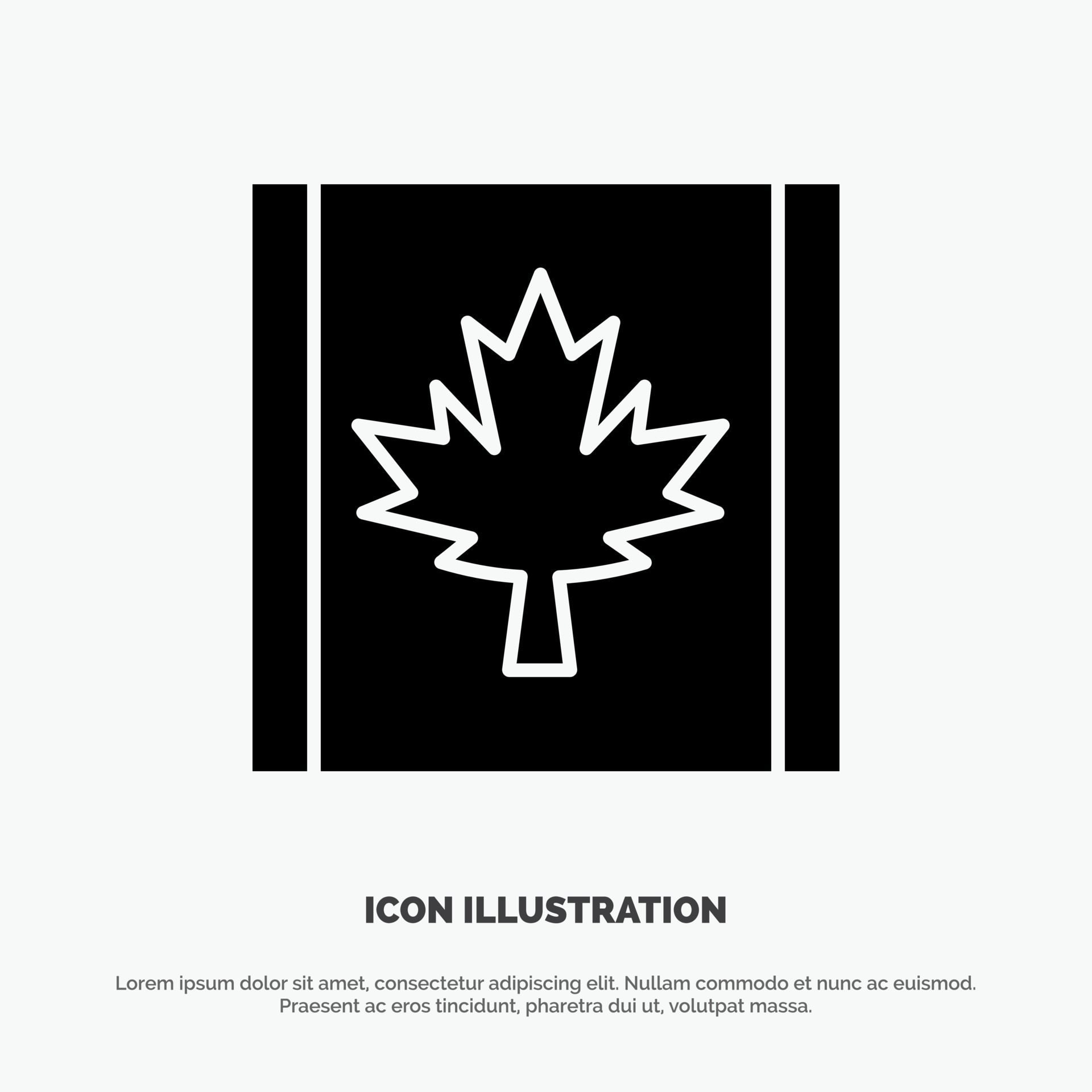 Canada Flag Leaf solid Glyph Icon vector 14992452 Vector Art at Vecteezy