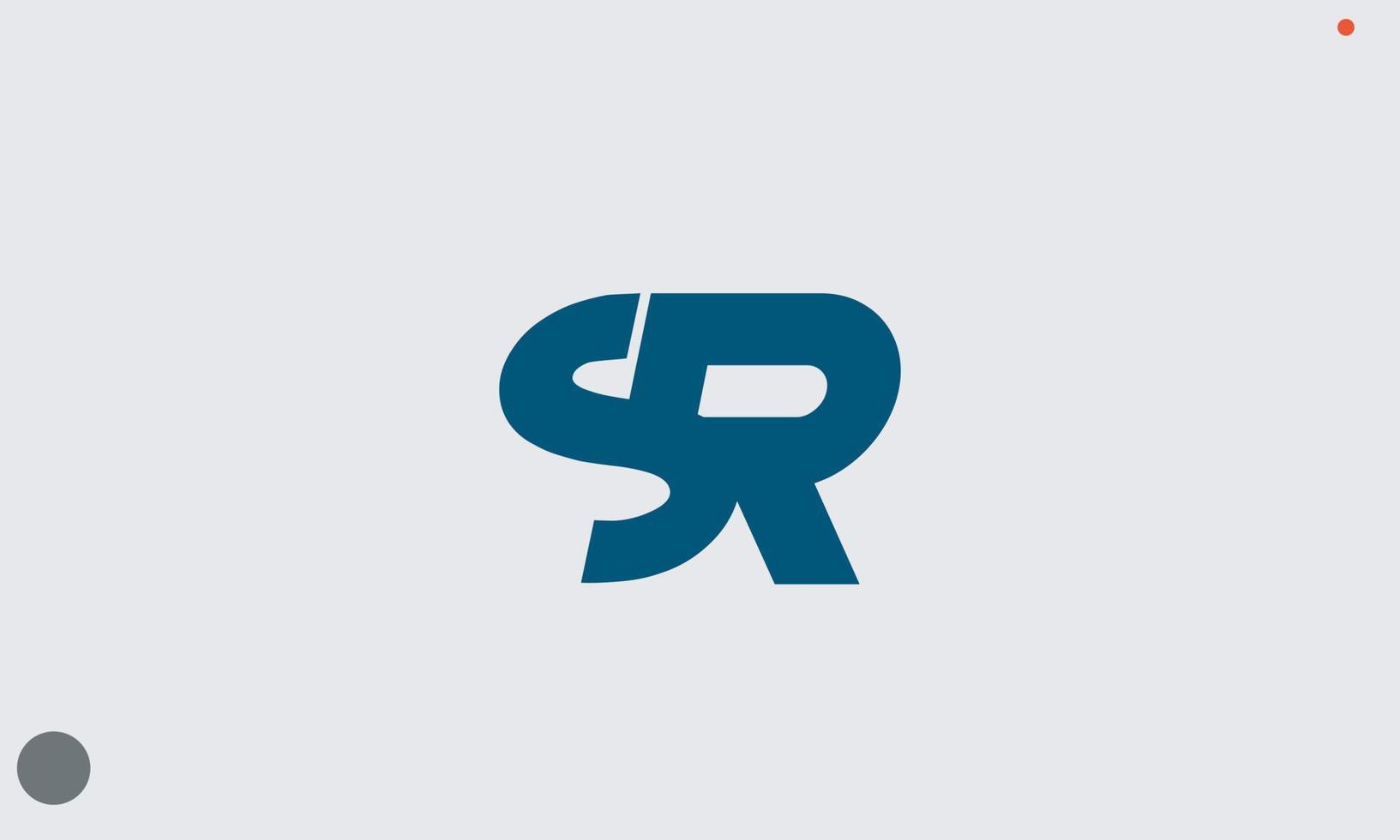 alfabeto letras iniciales monograma logo sr, rs, s y r vector
