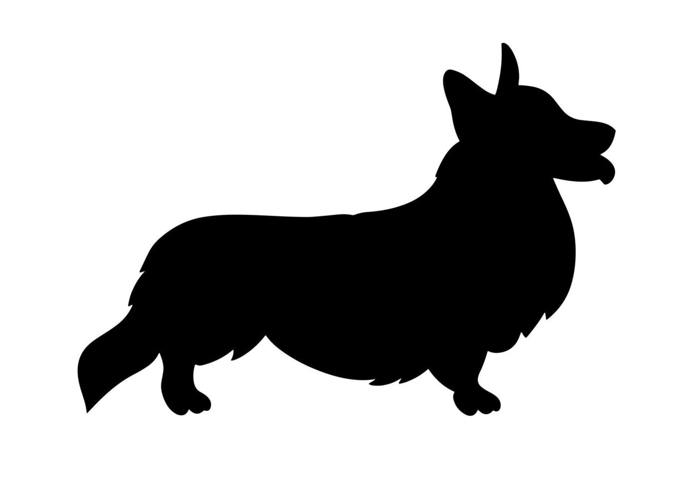 siluetas vectoriales de pembroke welsh corgi vector