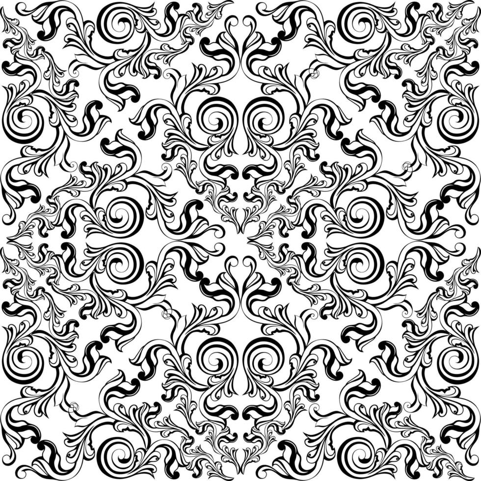 Vector damask vintage baroque scroll ornament swirl. Victorian monogram heraldic shield swirl. Retro floral leaf pattern border foliage antique  acanthus calligraphy engraved tattoo. seamless pattern