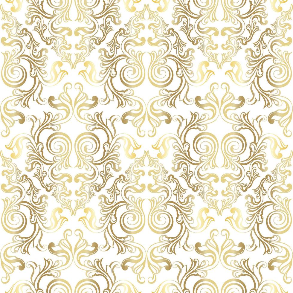 Damask vintage baroque scroll ornament swirl. Victorian monogram heraldic shield swirl. Retro floral leaf pattern border foliage antique  acanthus calligraphy engraved tattoo. seamless pattern vector
