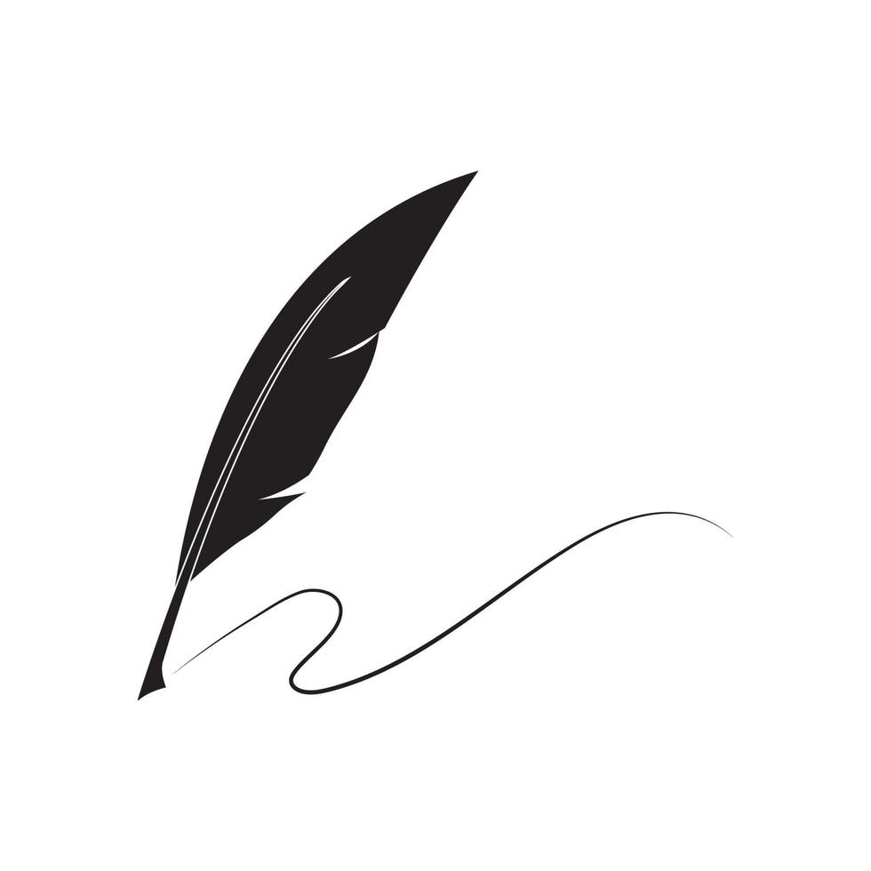 quill pen logo vector