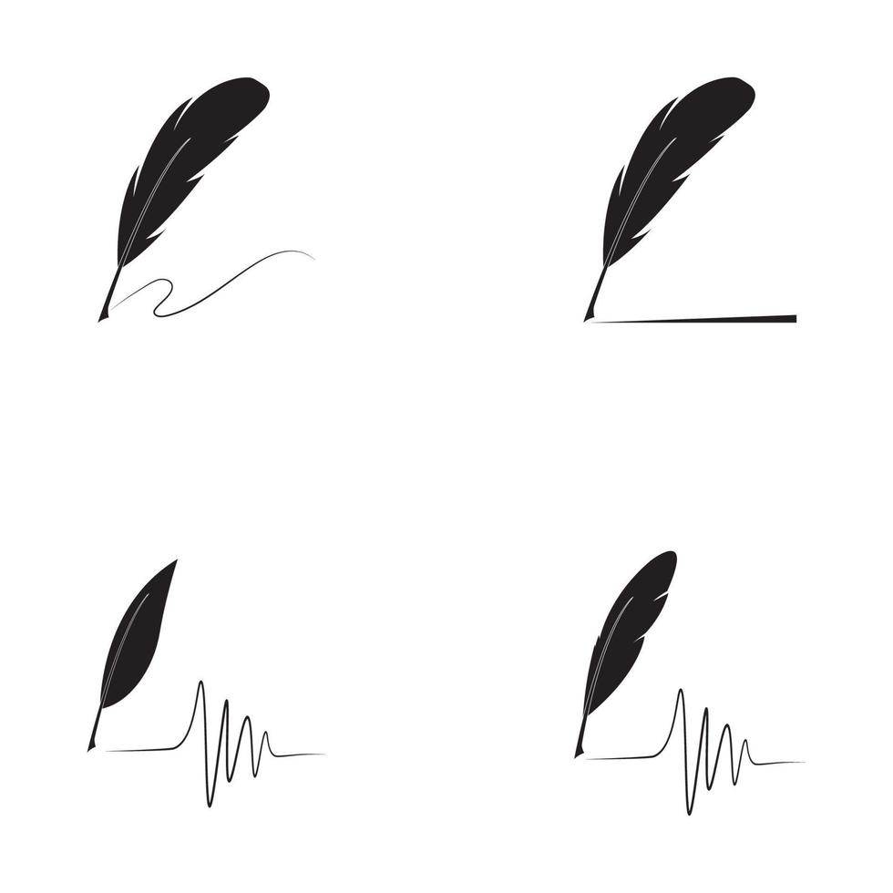 quill pen logo vector