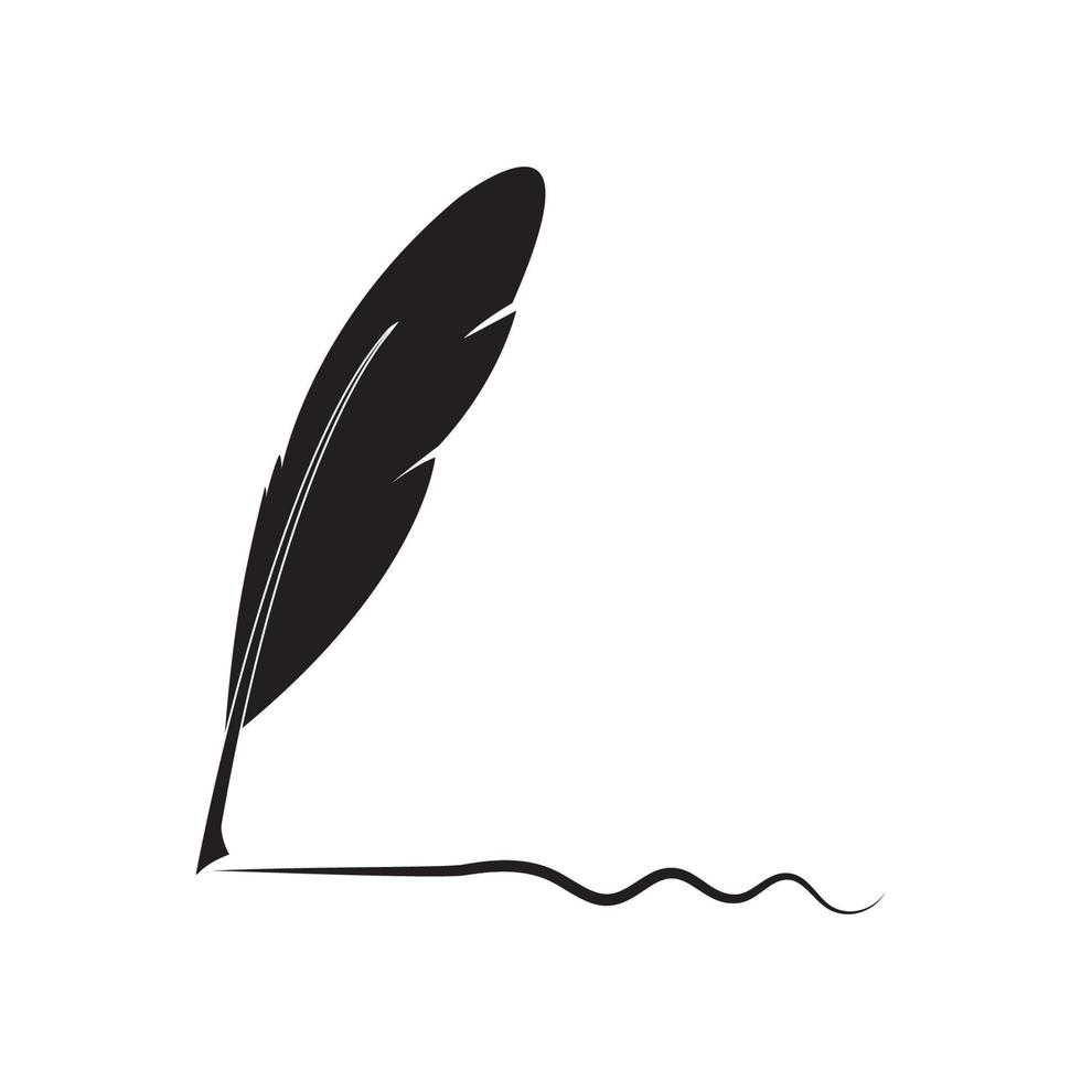 quill pen logo vector