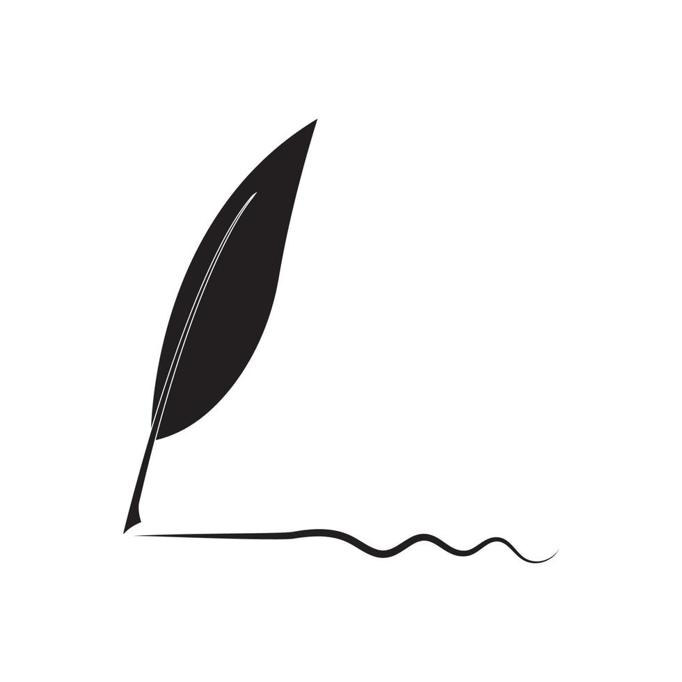 quill pen logo vector