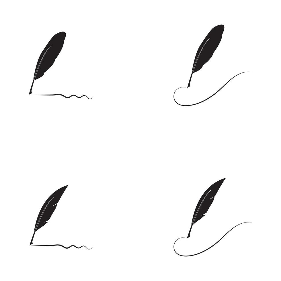 quill pen logo vector