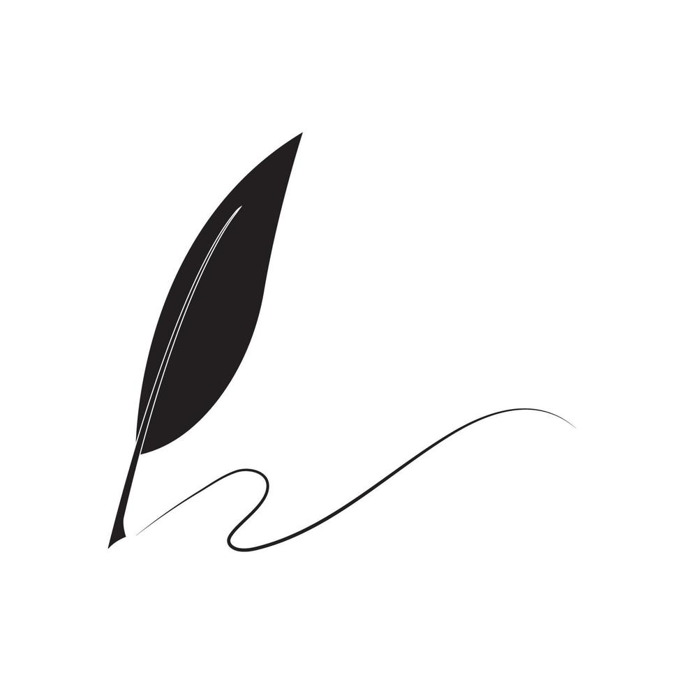 quill pen logo vector