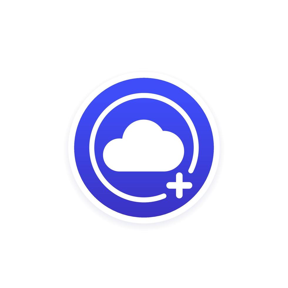 add to cloud vector icon