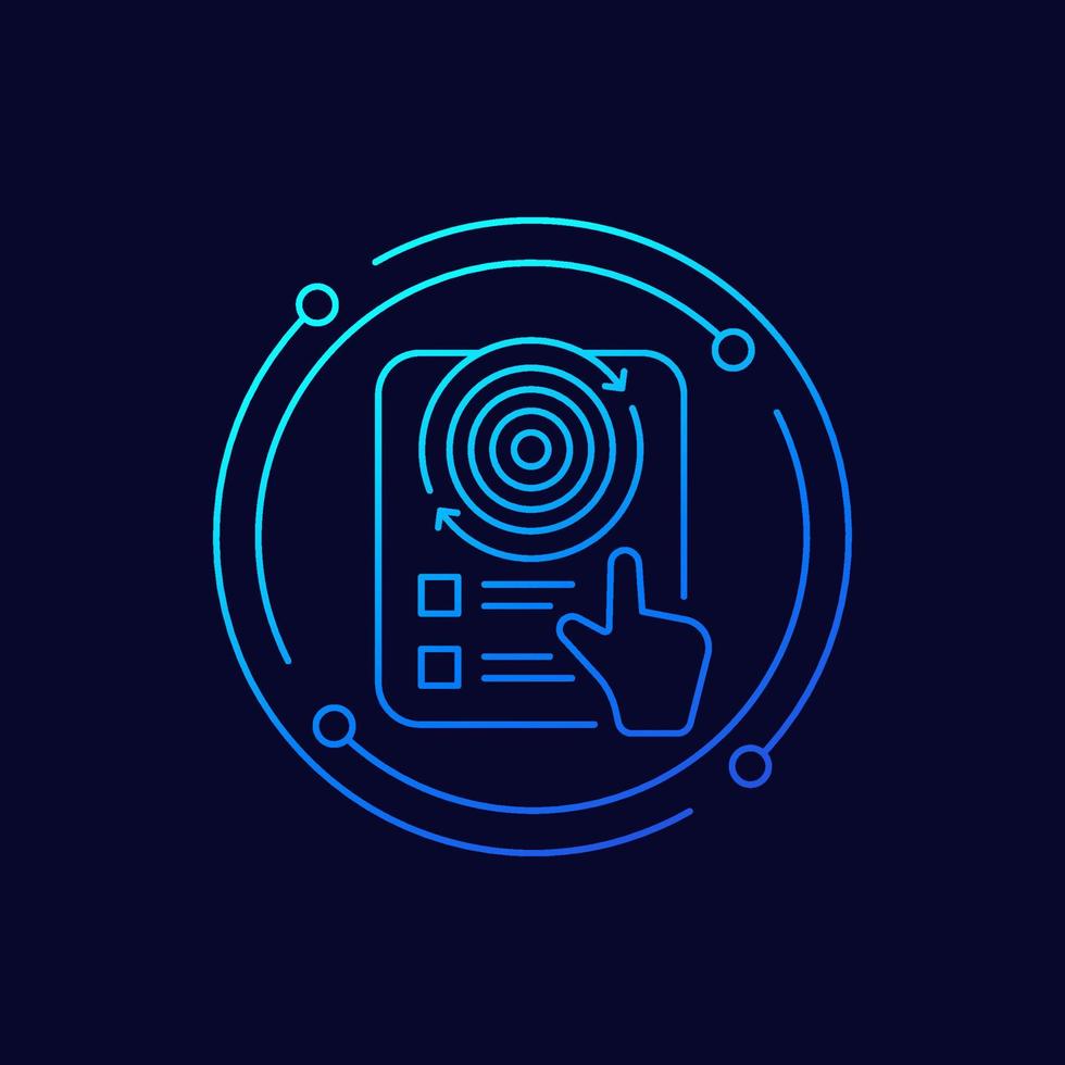 retargeting line icon for web vector