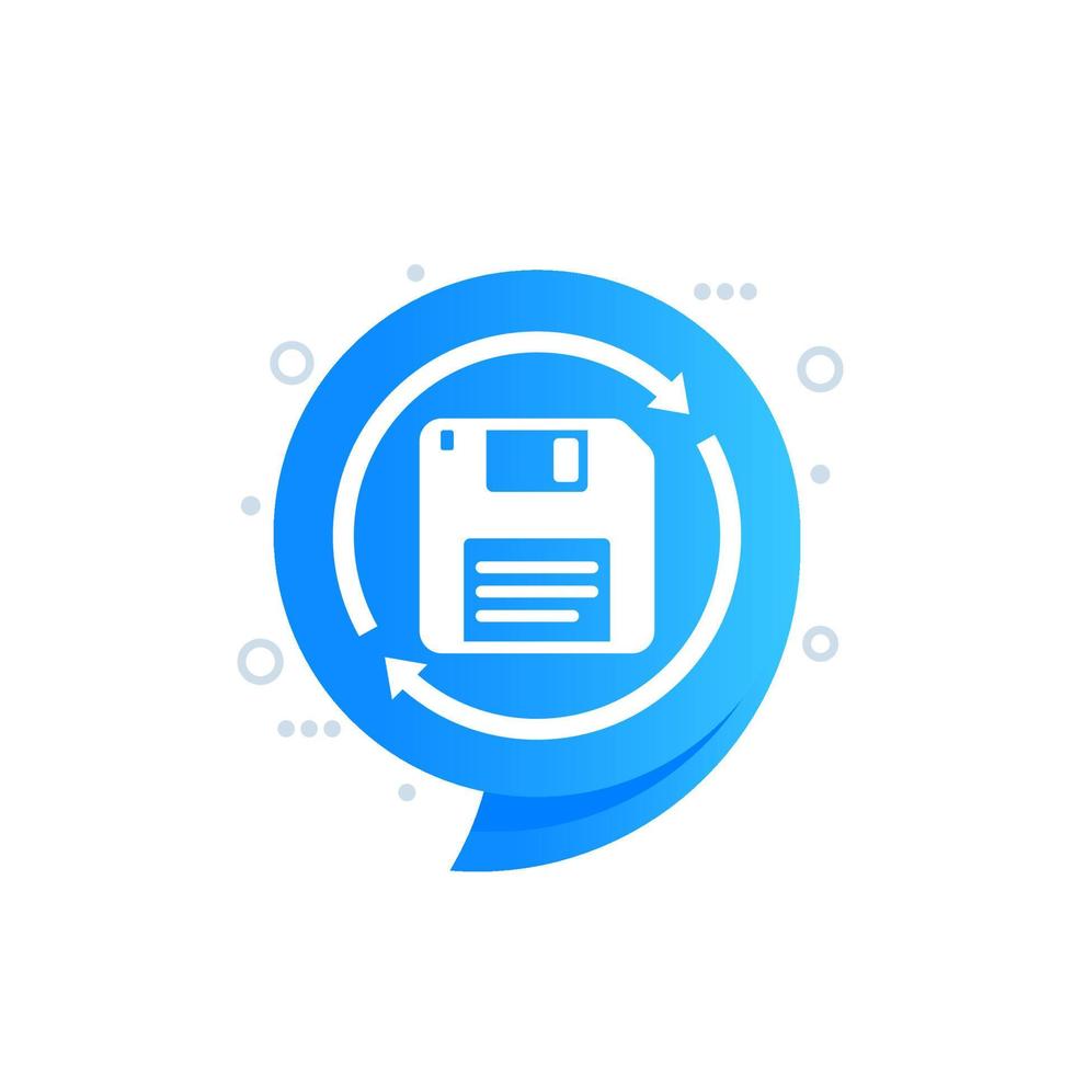 backup, floppy disk icon for web vector