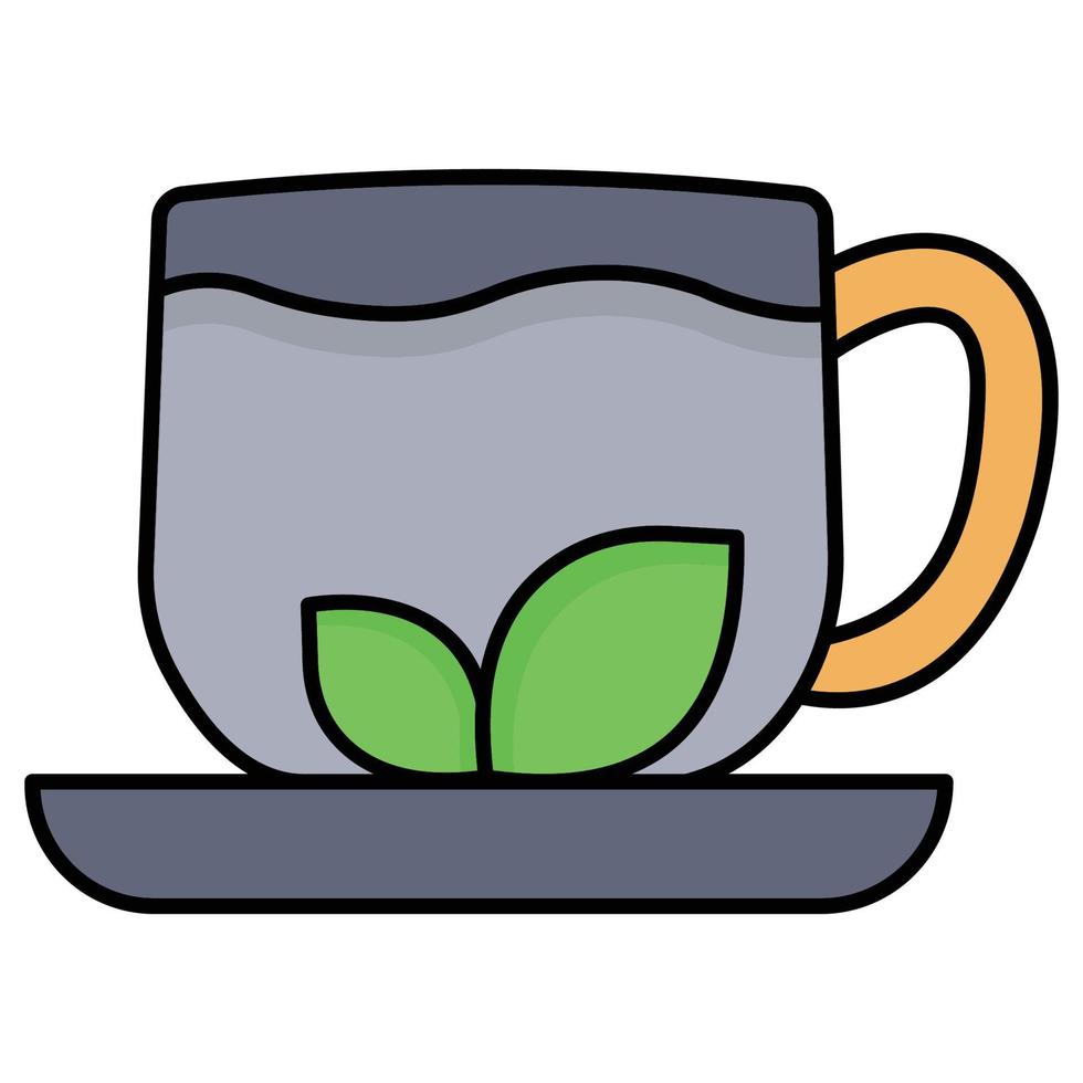 Hot Tea Which Can Easily Modify Or Edit vector