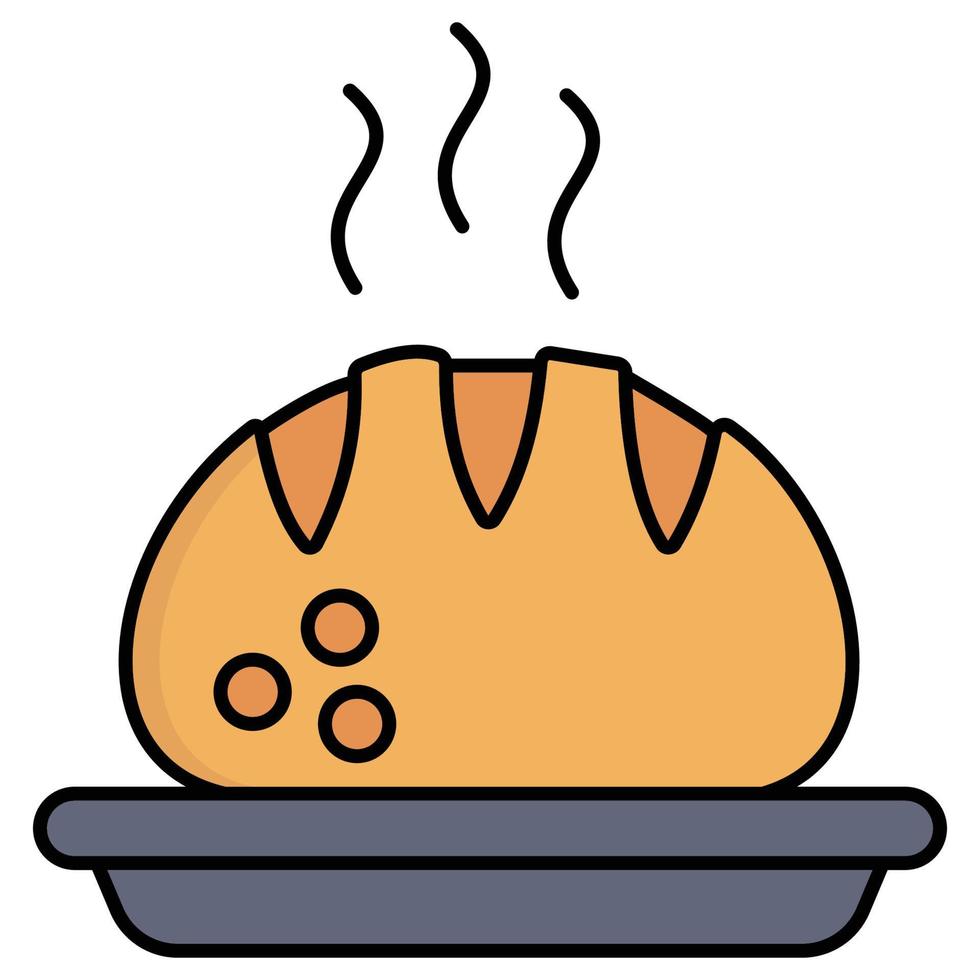 Hot Bread Which Can Easily Modify Or Edit vector