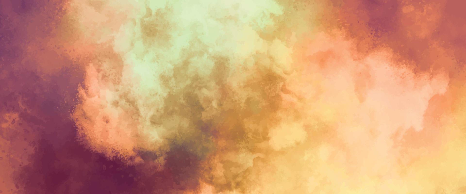 Colorful grunge art painting. Effect of light hot colored of sunset clouds cloud on the sunset sky background. Burning background. Abstract watercolor grunge background design. vector