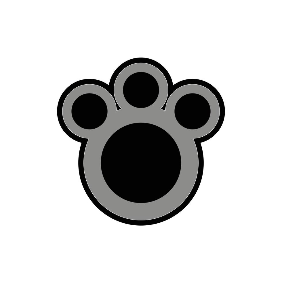 Illustration paw pet shop animal sign and symbol icon vector