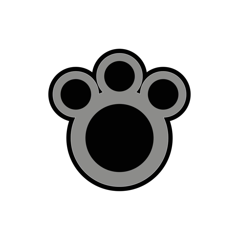 Illustration paw pet shop animal sign and symbol icon vector