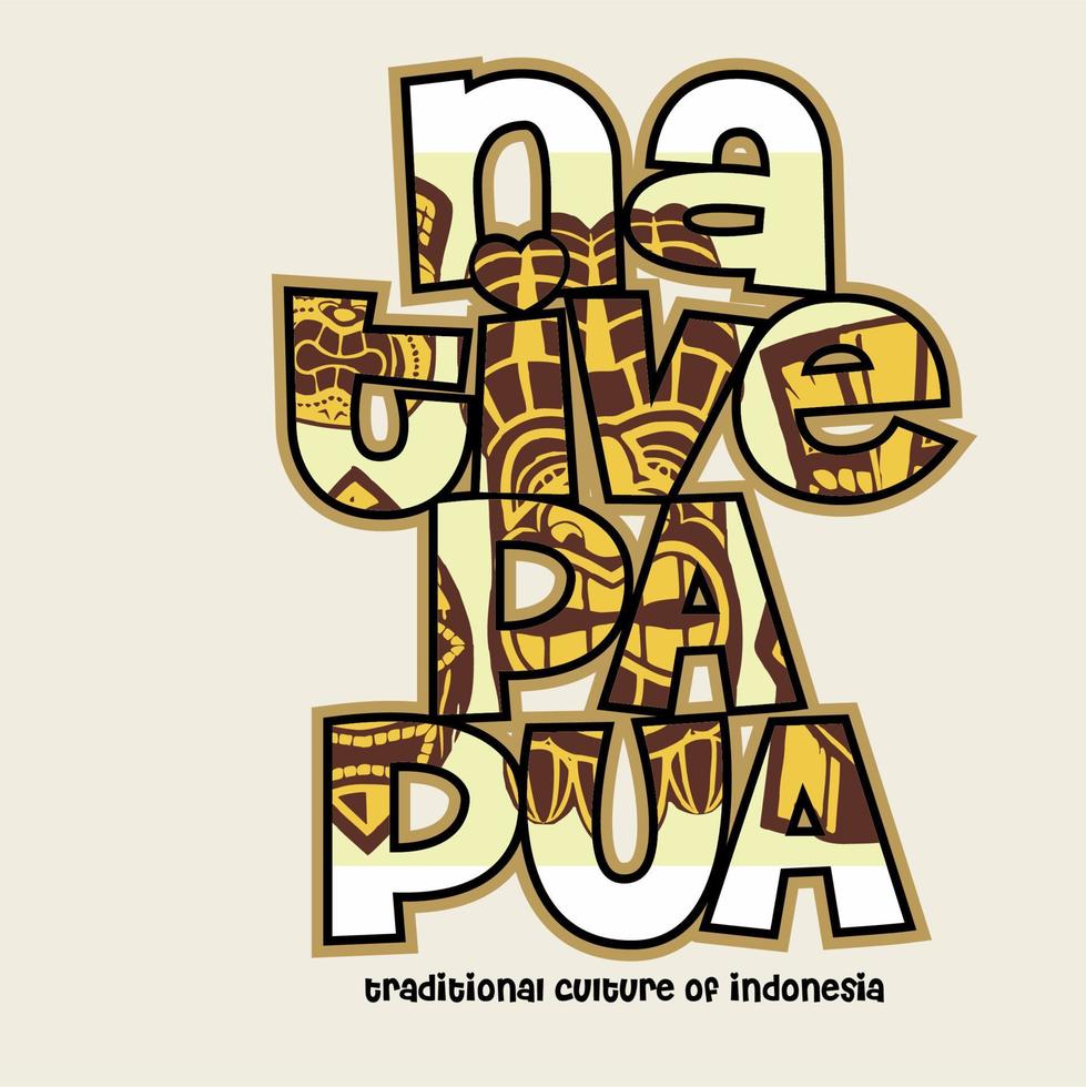 arte cultura diseño de papua indonesia vector