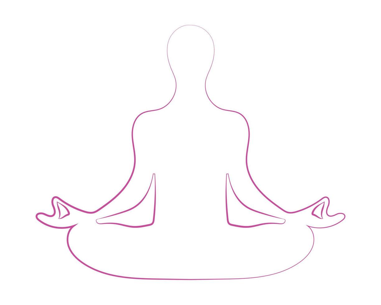 Meditation silhouette logo vector