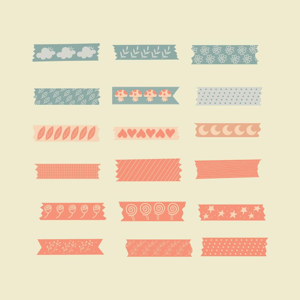 Drawn Washi Tape Collection vector