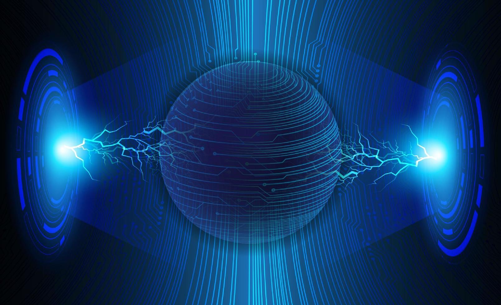 Modern Holographic Globe on Technology Background vector