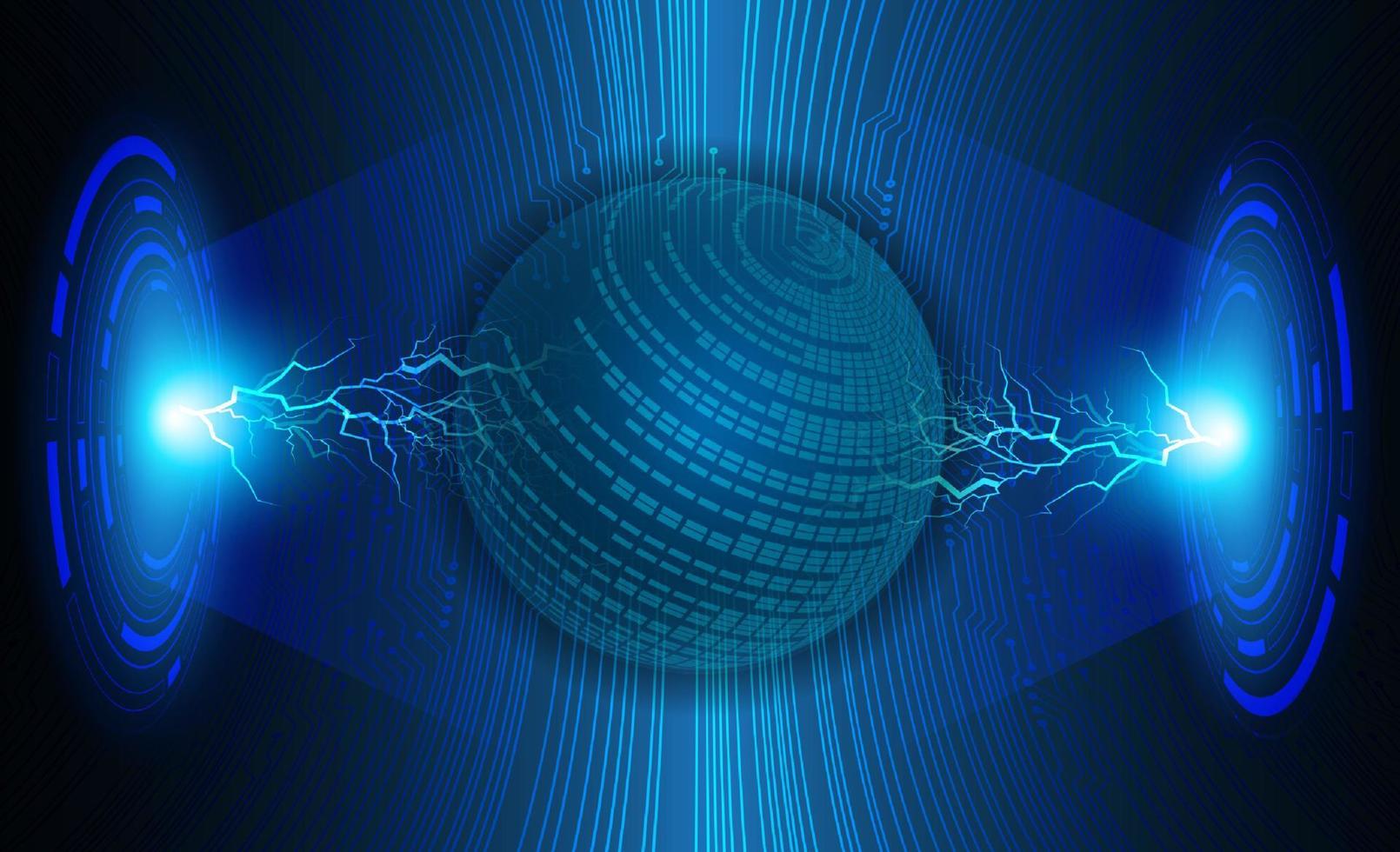 Modern Holographic Globe on Technology Background vector