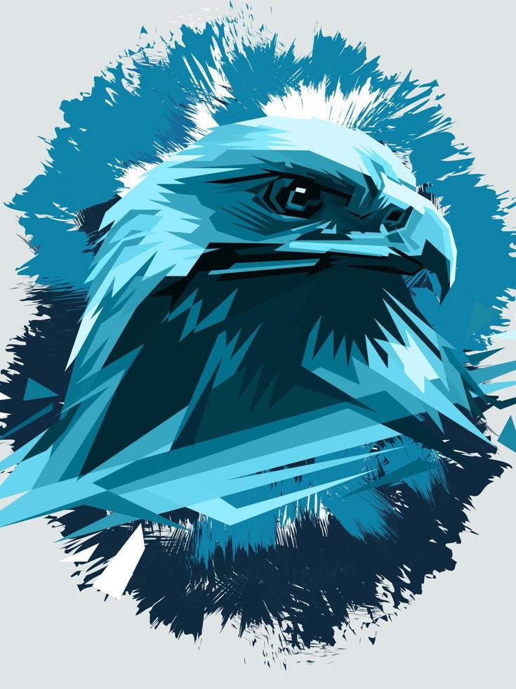 Blue Eagle head vector illustration