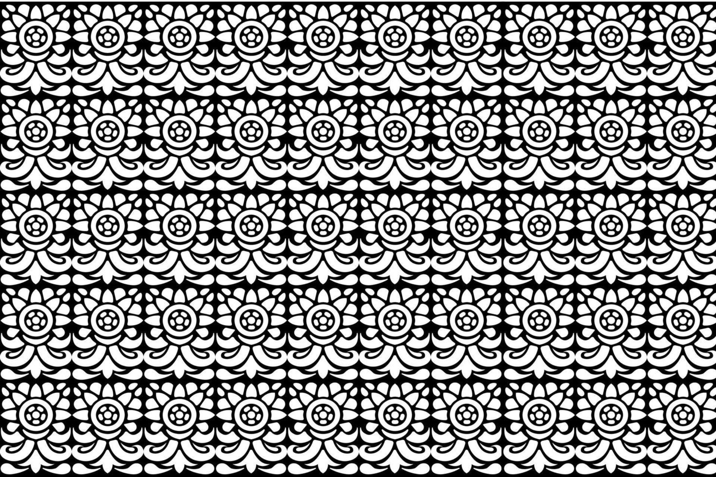 Black and white oriental pattern. Seamless repeating floral elements, background with Arabic ornament. vector