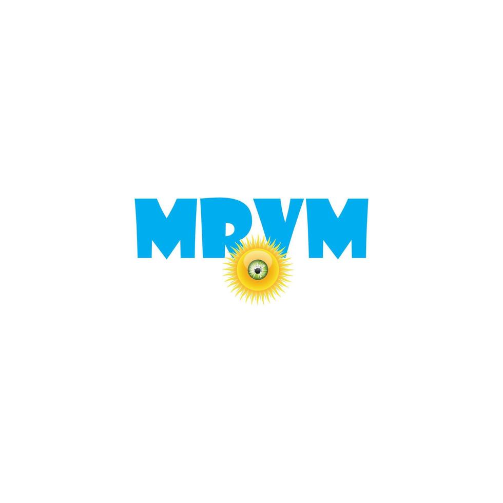 Text Logo Design with sun vector