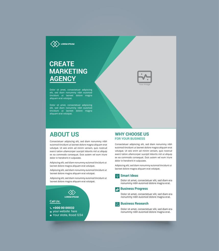 Modern business brochure template flyer vector