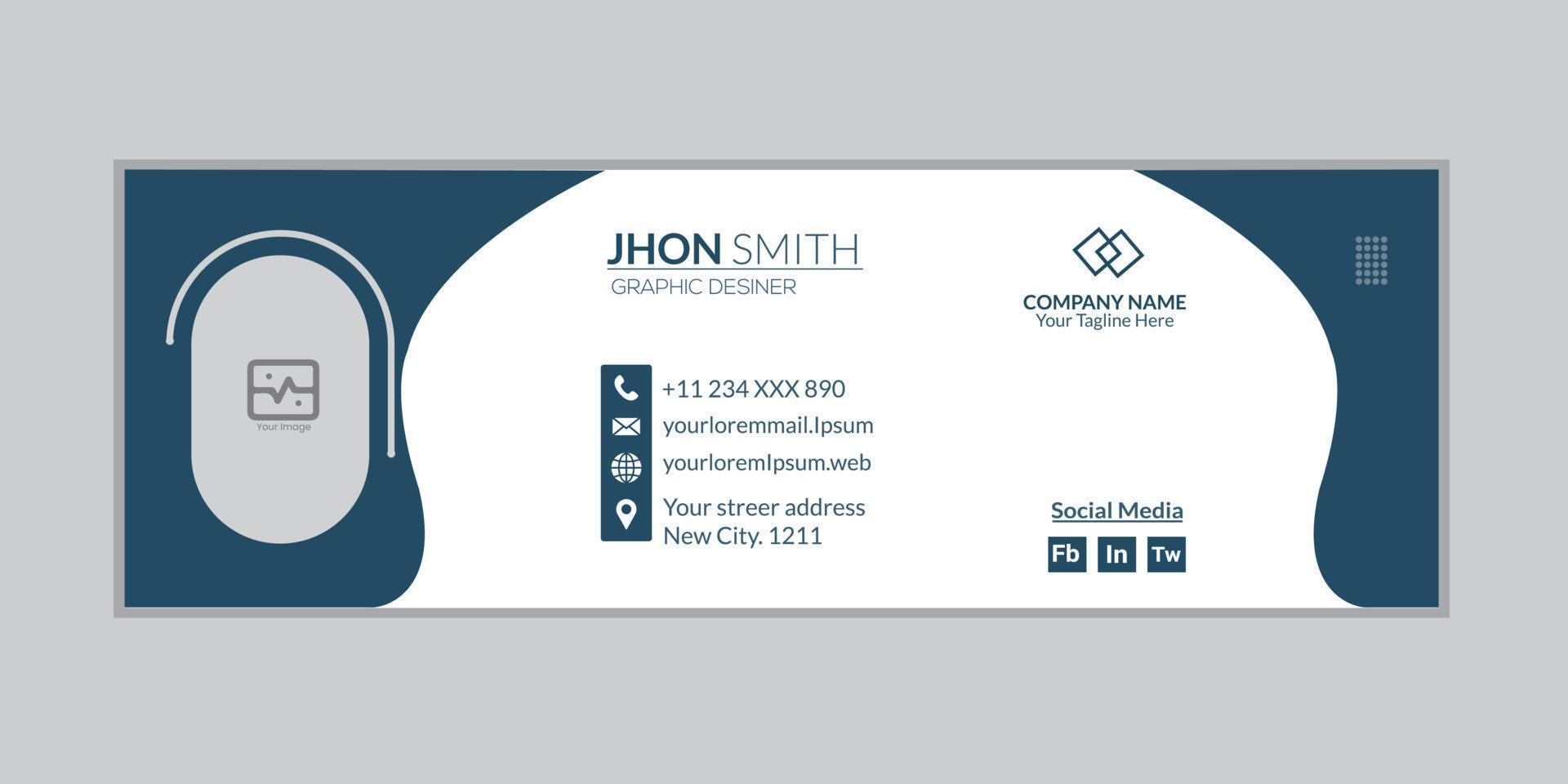 Modern Business Email signature design templates vector, Professional Personal Corporate Business email signature vector