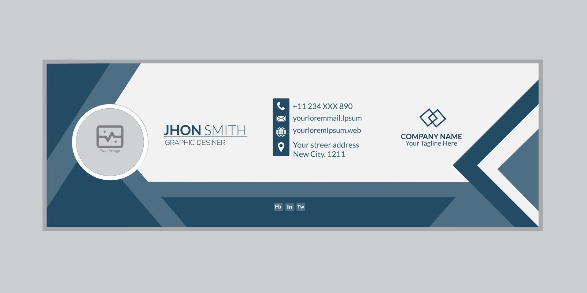 Modern Business Email signature design templates vector, Professional Personal Corporate Business email signature vector