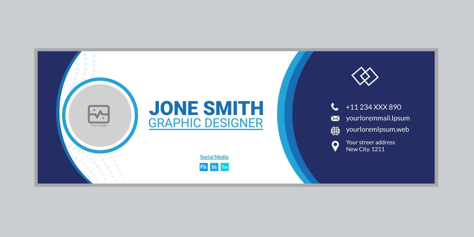 Modern Business Email signature design templates vector, Professional Personal Corporate Business email signature vector