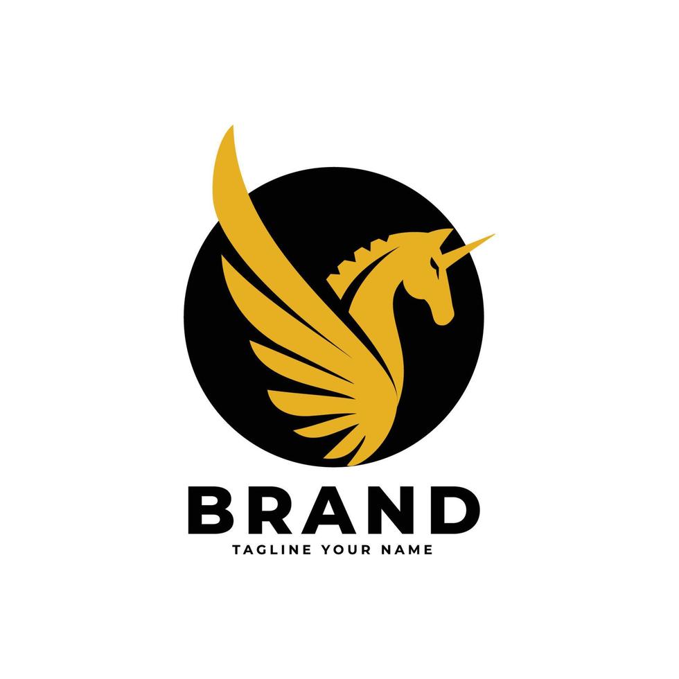 Horse Pegasus Logo vector