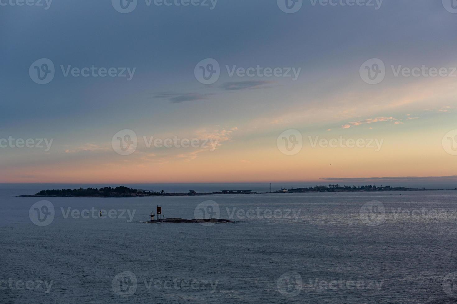 Cloudy Sea Views of the Baltic Sea at Sunrise photo