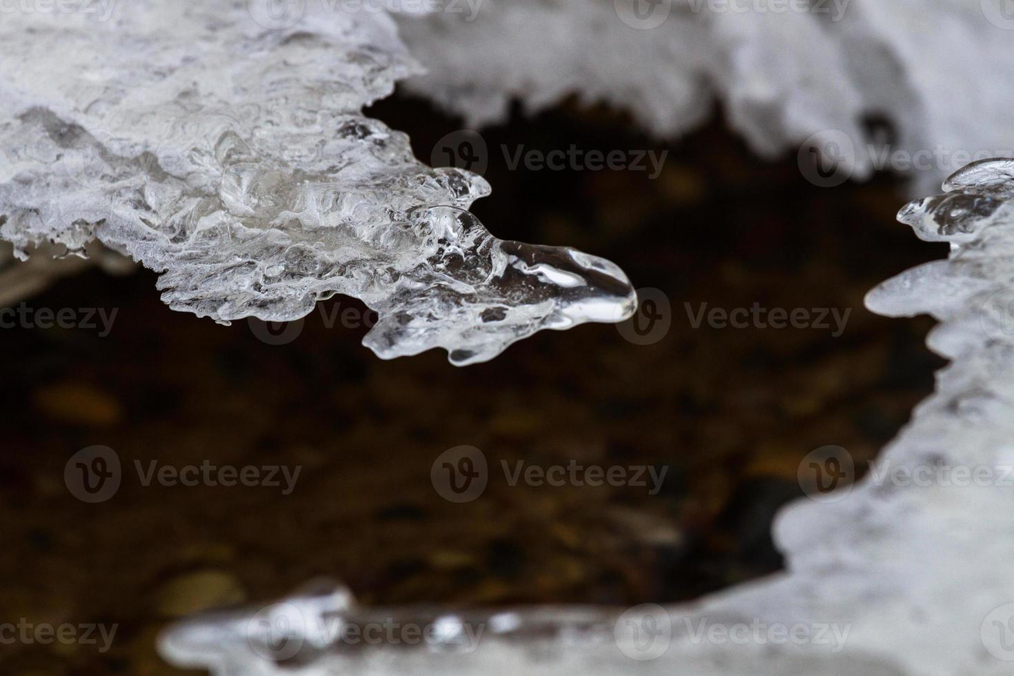 Baltic Sea Coast With Pebbles And Ice at Sunset photo