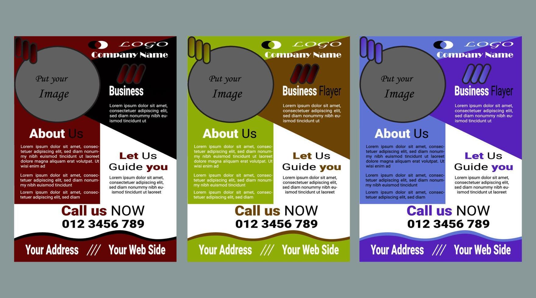 Editable Business Flayer Template Design vector