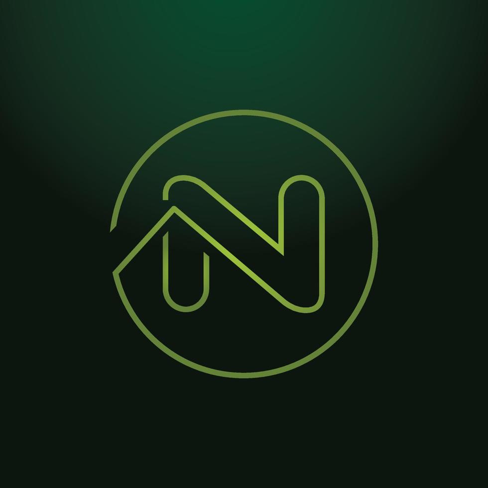 N alphabet letter logo icon vector