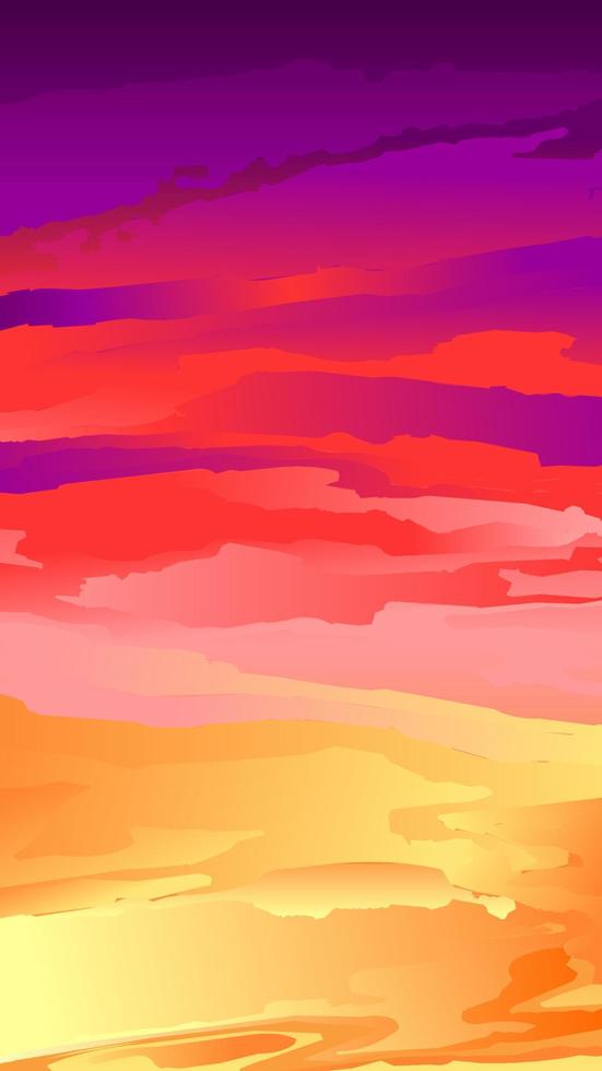 Magenta sunset vector illustration. Sunset sky vector for graphic, wallpaper, resources, business, design or decoration. Magenta red orange sunset vector illustration. Vertical landscape sky