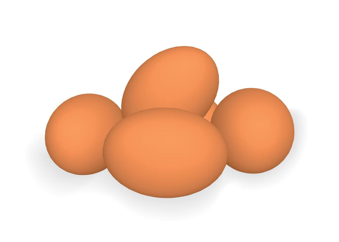 Eggs Realistic 3d vector illustration