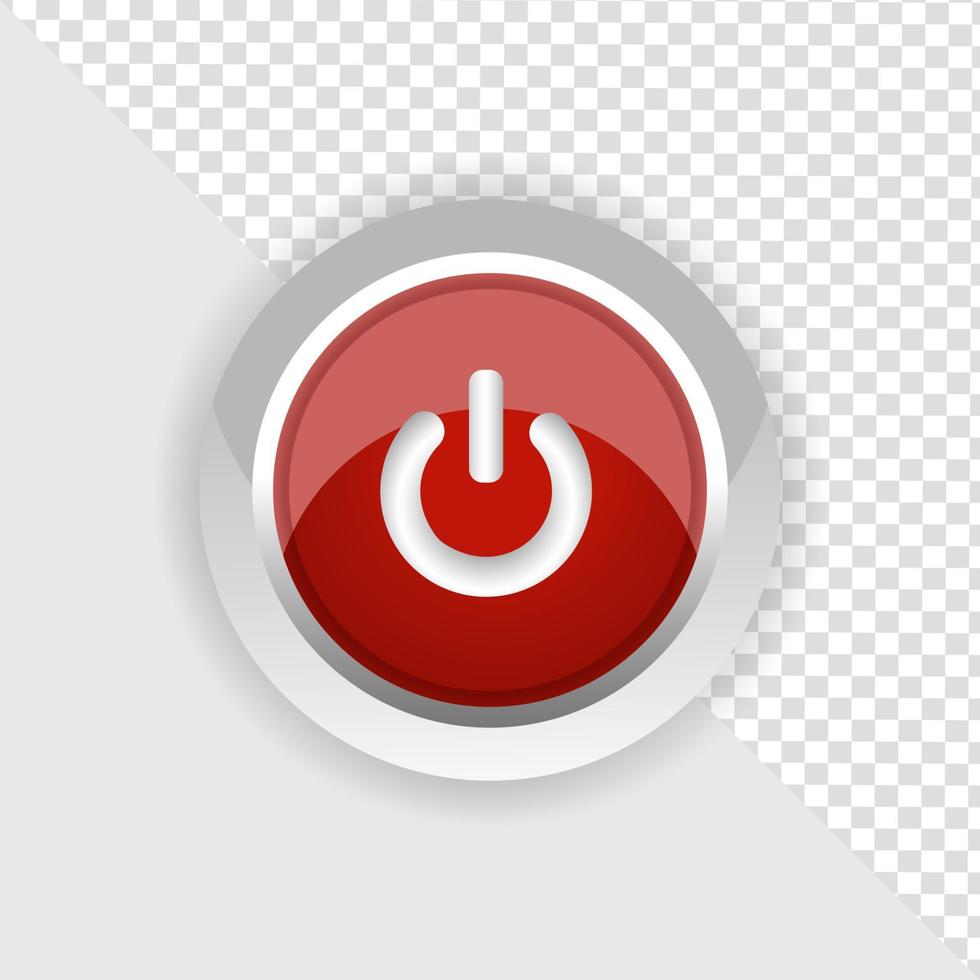 On and Off toggle switch buttons. Material design switch buttons set. Vector illustration