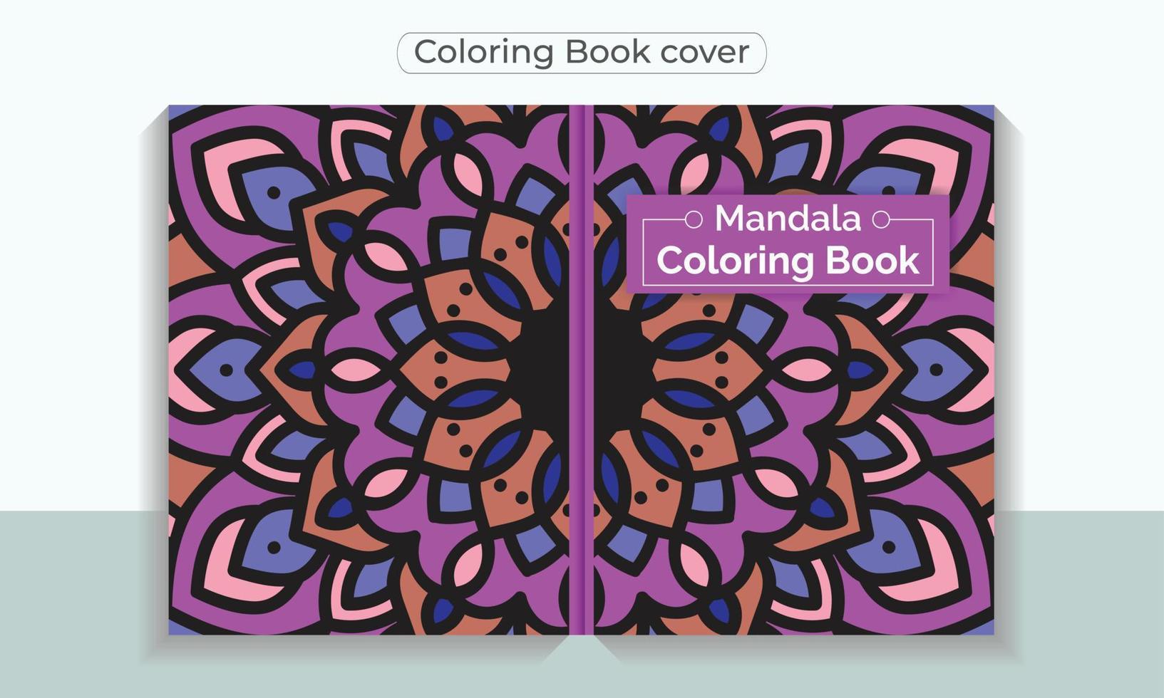 Coloring book cover for adults and ready to print vector