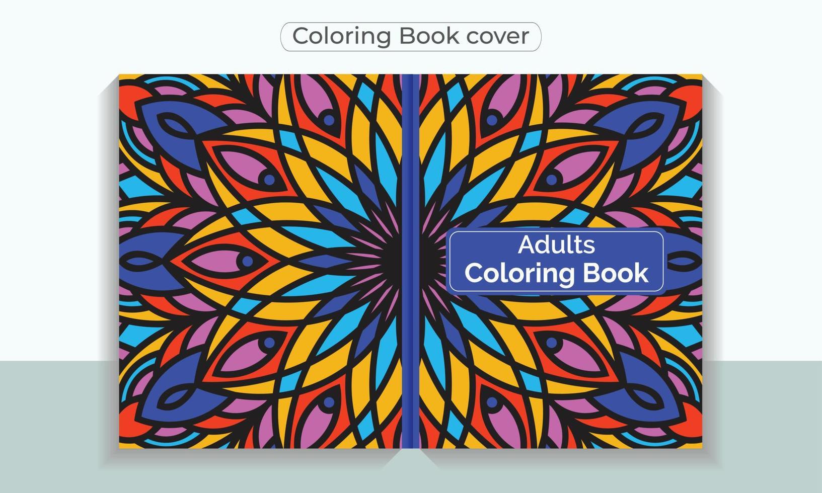 Coloring book cover for adults and ready to print vector