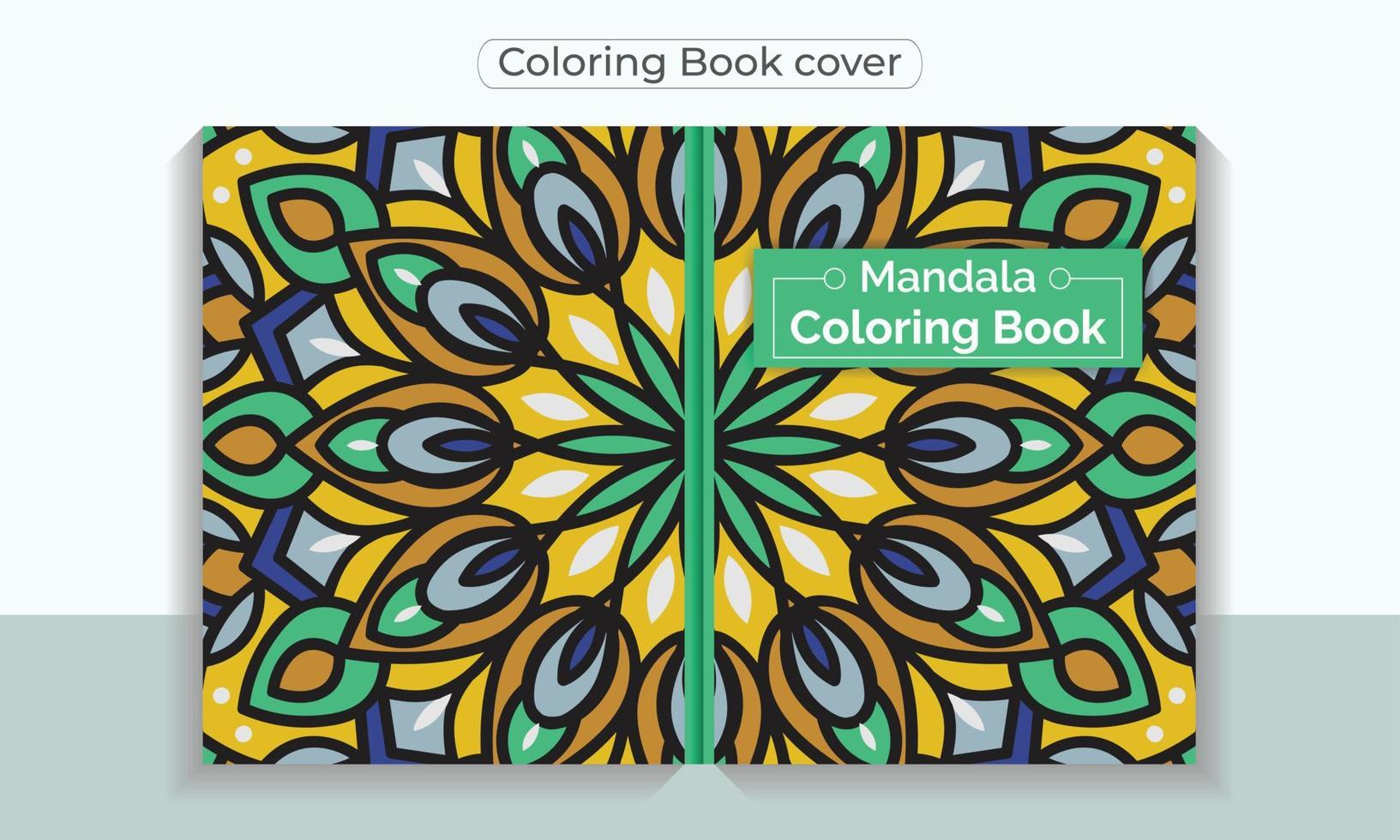 Coloring book cover for adults and ready to print vector