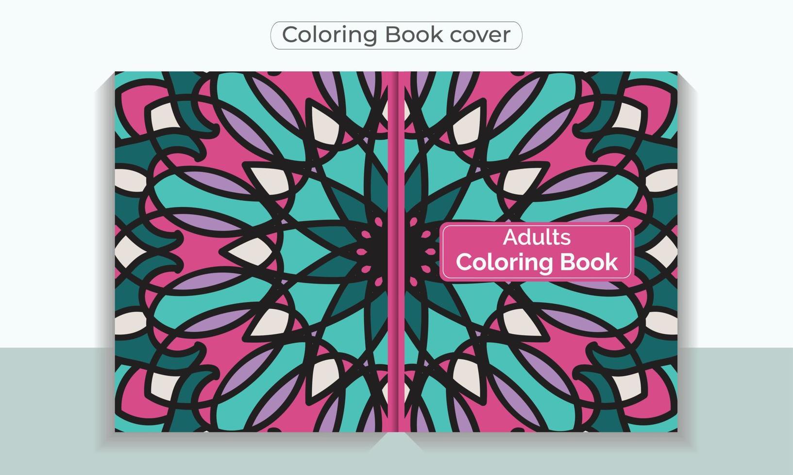 Coloring book cover for adults and ready to print vector
