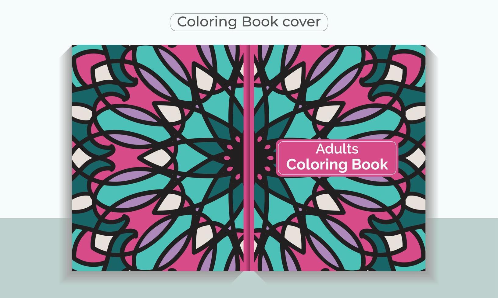 portada de libro para colorear para adultos y lista para imprimir vector