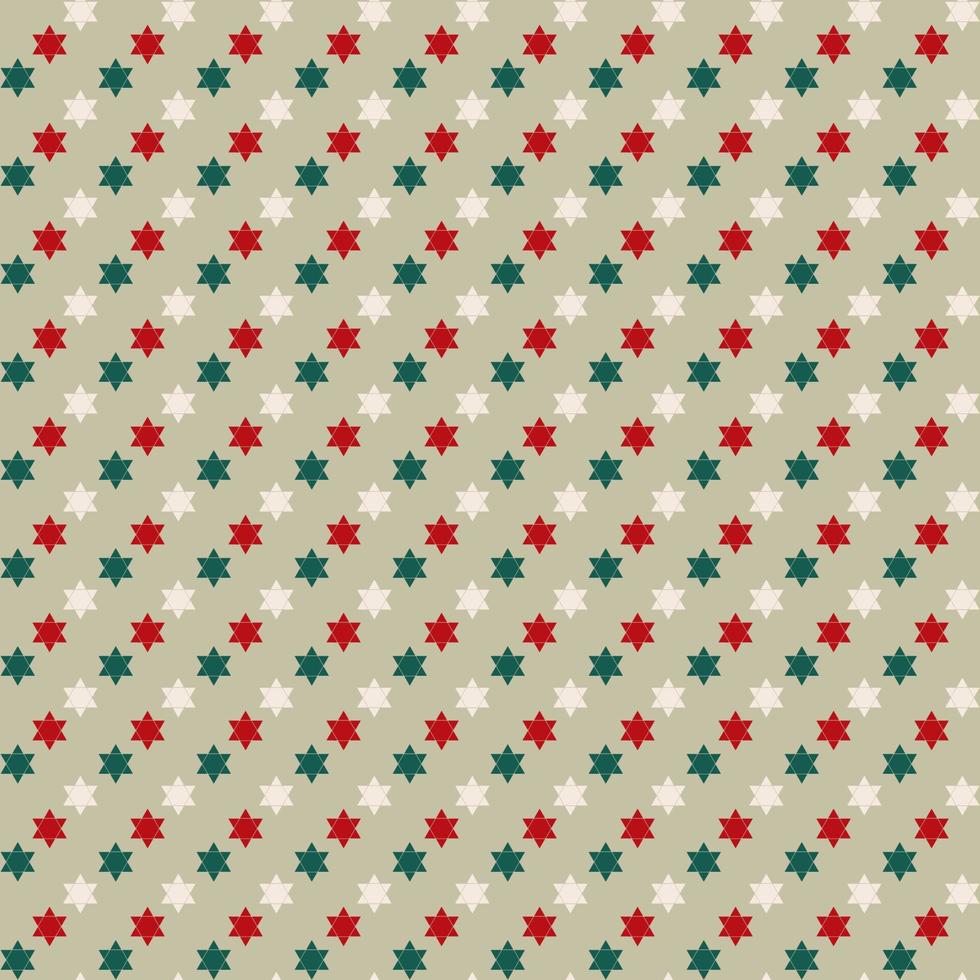 Star vector seamless patterns or textures set, green and red star on beige background, Digital paper seamless for background desktop, phone wallpaper, printable to fabric, wrapping