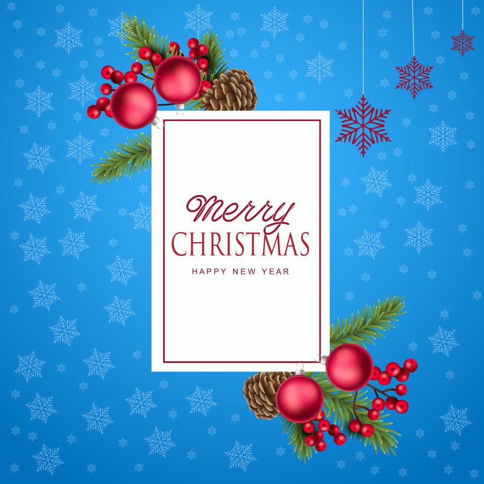 Christmas design with snow flakes vector