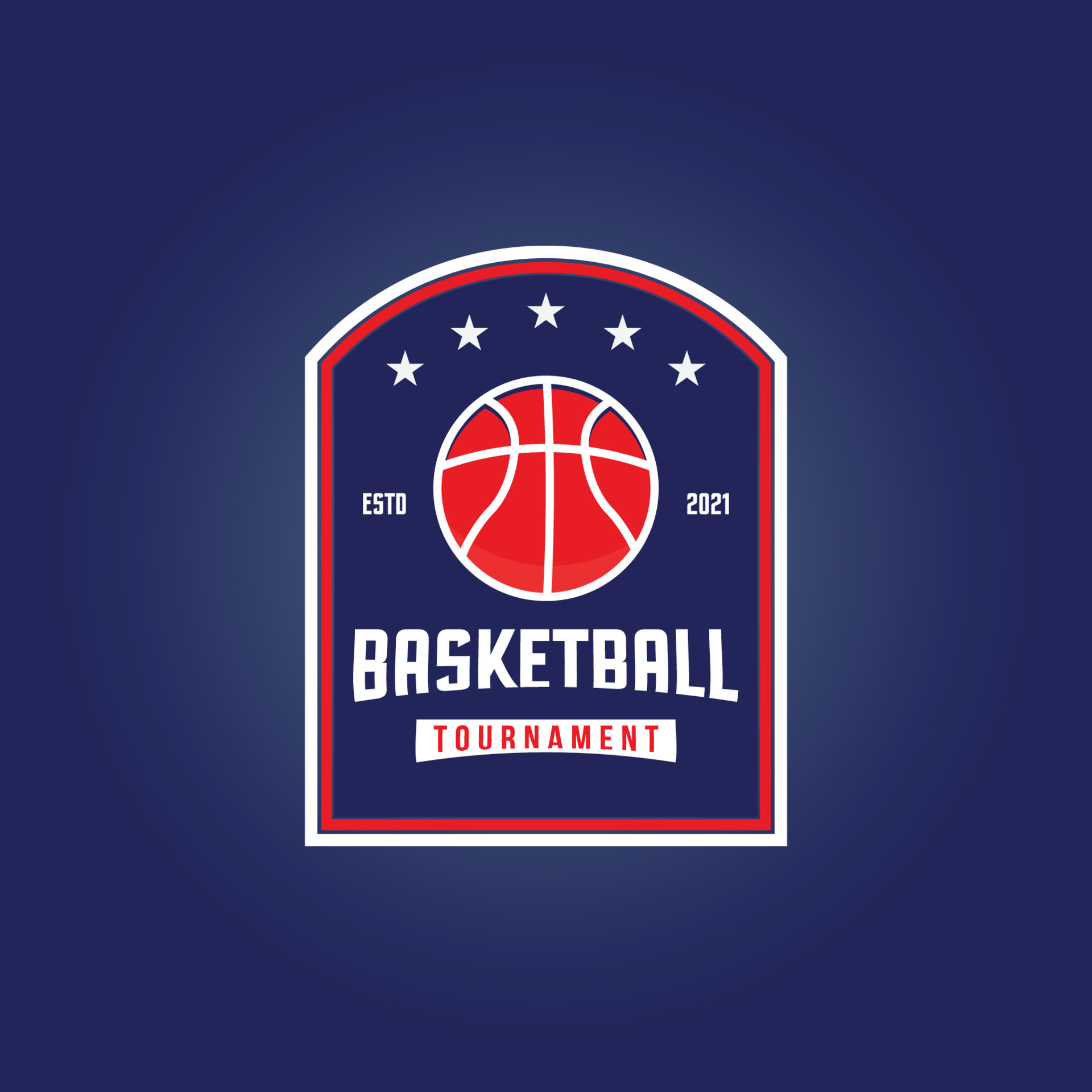 Basketball club logo, emblem, designs with ball. Sport badge vector